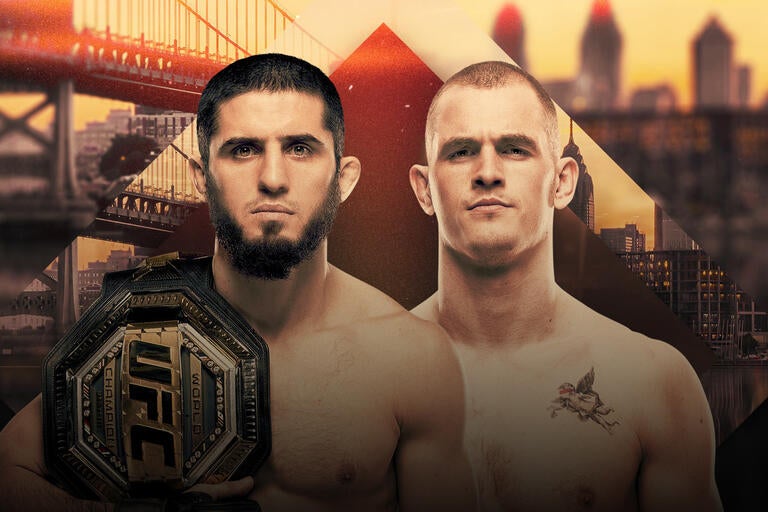 Islam Makhachev vs Ian Machado Garry UFC 330 welterweight title fight in Philadelphia
