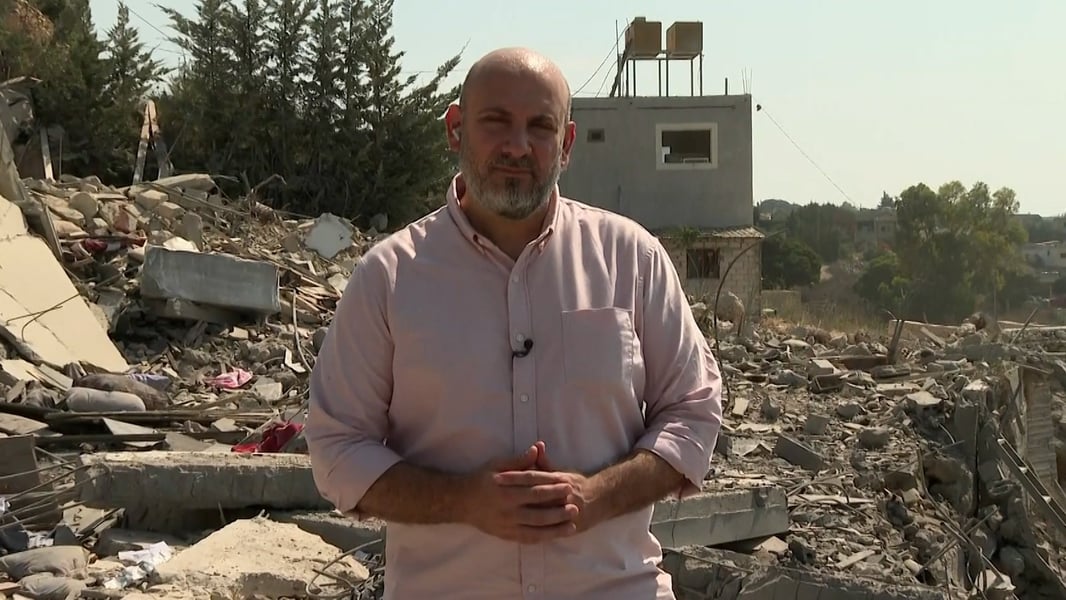 The scene of an Israeli airstrike on a family home in Ansar, southern Lebanon, August 15, 2026