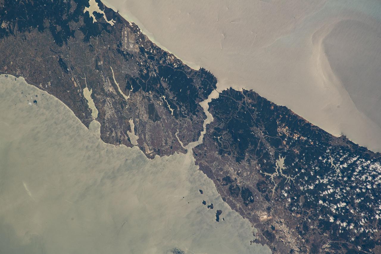 Istanbul and the Bosphorus Strait from the International Space Station showing the Black Sea gateway