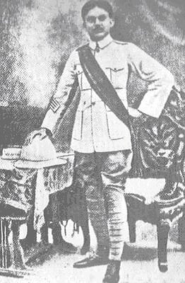 Kazi Nazrul Islam in the uniform of the 49th Bengal Regiment of the British Indian Army