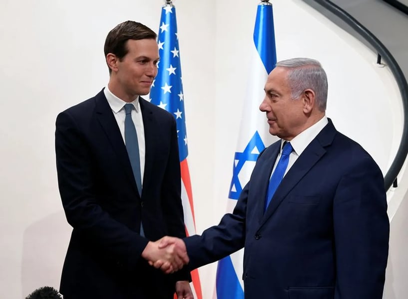Jared Kushner and Israeli officials at Board of Peace Gaza reconstruction meeting