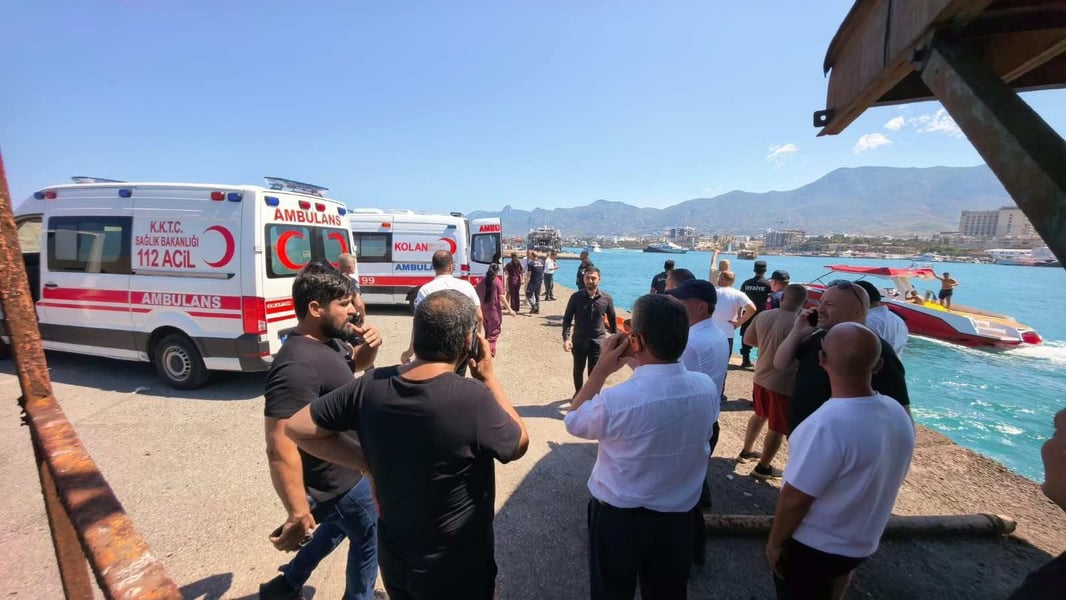 Search and rescue operation for capsized ferry near Kyrenia northern Cyprus 2026