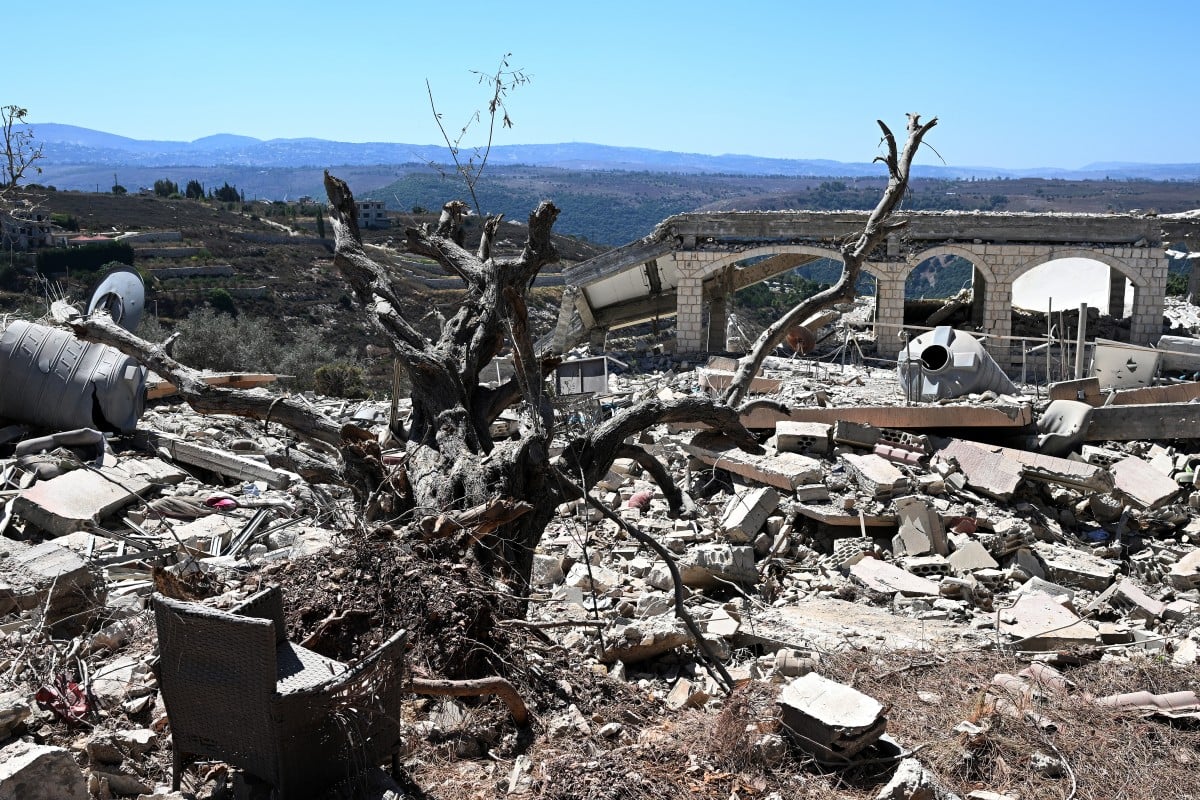 Destruction in Zawtar al-Gharbiya southern Lebanon from Israeli strikes July 2026