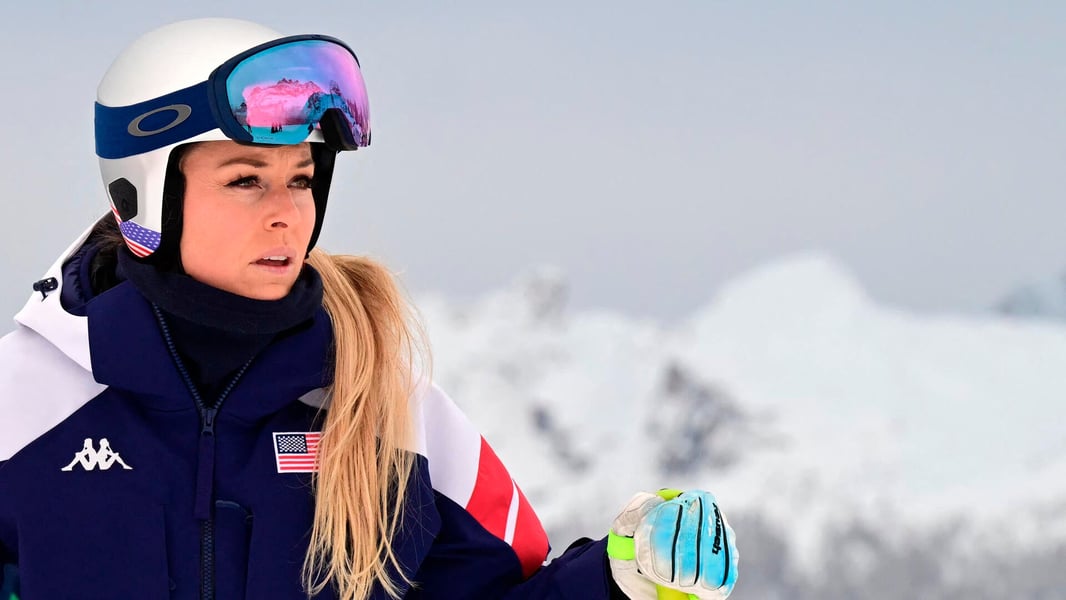 Lindsey Vonn at the 2026 Winter Olympics women's downhill alpine skiing at Cortina d'Ampezzo