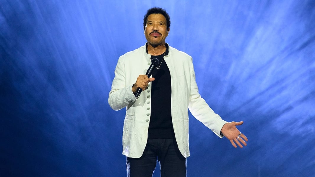 Lionel Richie on stage during a 2025 concert performance