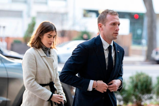 Rep. Max Miller and Emily Moreno arrive at the Capitol for new member orientation in November 2022
