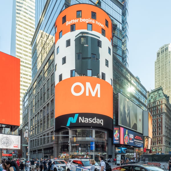Nasdaq MarketSite building in Times Square representing the Nasdaq Composite index