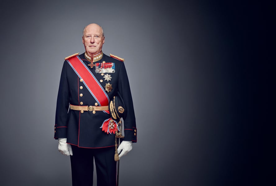 Official photograph released by the Norwegian Royal Court following the death of King Harald V and accession of King Haakon VIII