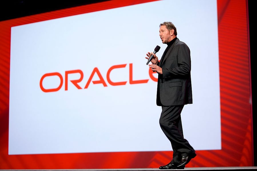 Oracle headquarters as company plans new round of layoffs before September amid AI workforce restructuring