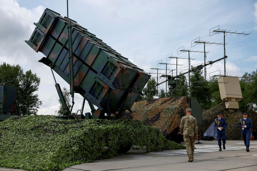 A launcher of a Patriot air defence system of the type being withdrawn from Iraqi Kurdistan