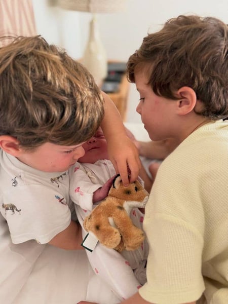 Princess Eugenie and Jack Brooksbank with children Augie and Ernie in Portugal