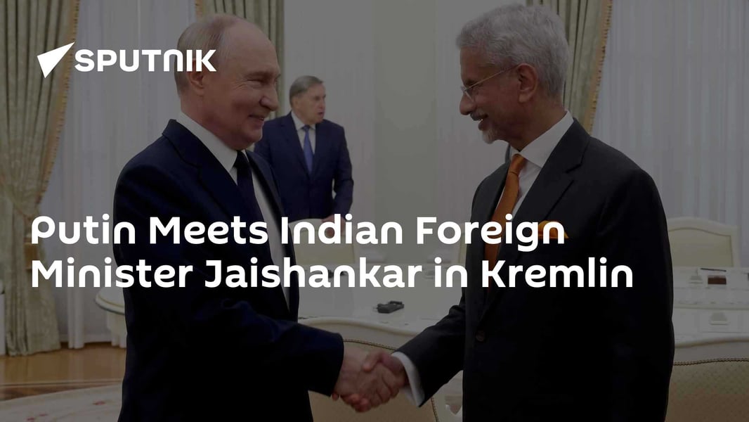 Russian President Vladimir Putin meets Indian Foreign Minister Jaishankar at the Kremlin in Moscow