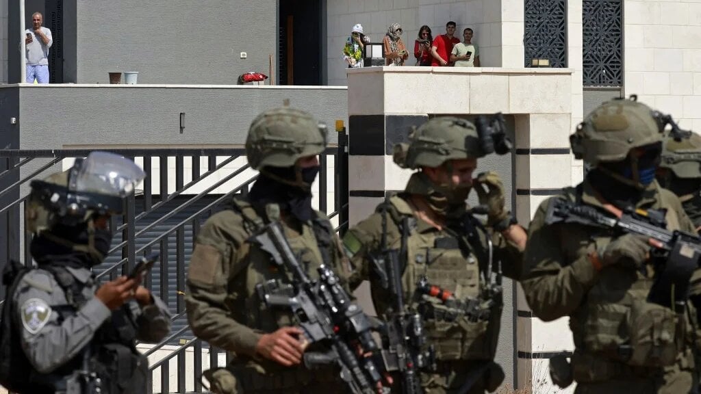 Palestinian home under siege by Israeli settlers in Qusra, occupied West Bank