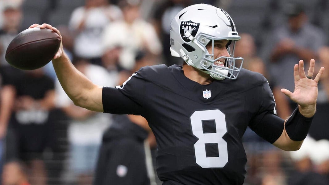 Kirk Cousins in Las Vegas Raiders uniform during 2026 preseason