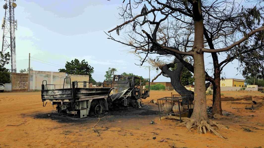 Wreckage after RSF attack on civilian facilities in North Kordofan, Sudan, July 2026