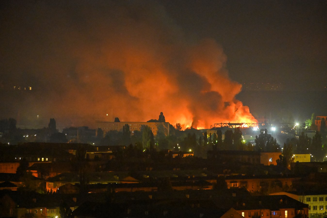 Emergency crews respond to a Russian ballistic missile strike in Kyiv, Ukraine, on August 5 2026, as North Korea deploys missile unit to support Russian operations
