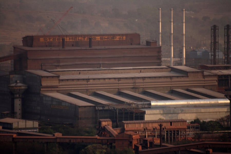 The steel melting shop at the Rourkela Steel Plant in Odisha, one of the five integrated works operated by Steel Authority of India