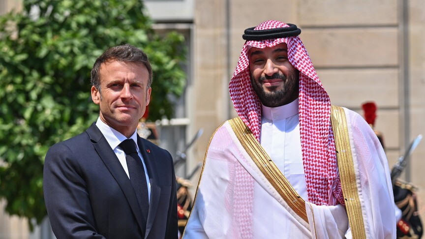 Saudi Crown Prince Mohammed bin Salman discussed Persian Gulf maritime security with French President Macron on August 7 2026