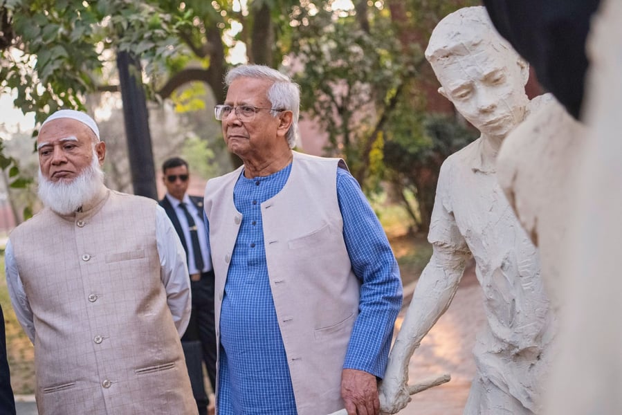 Shafiqur Rahman with Muhammad Yunus at the inauguration of a museum commemorating the Bangladesh student uprising