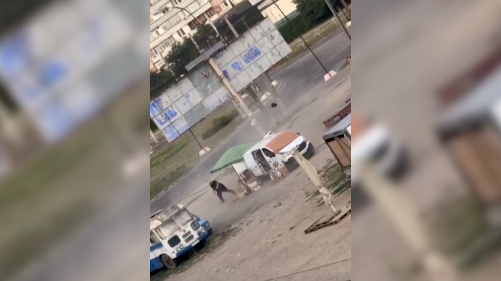 CCTV footage of a Shahed-type drone targeting a civilian in Kherson Ukraine, the same drone type that crossed into Bulgaria from Romania