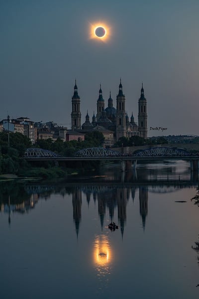Total solar eclipse photographed over Zaragoza Spain on August 12 2026 from NASA Astronomy Picture of the Day
