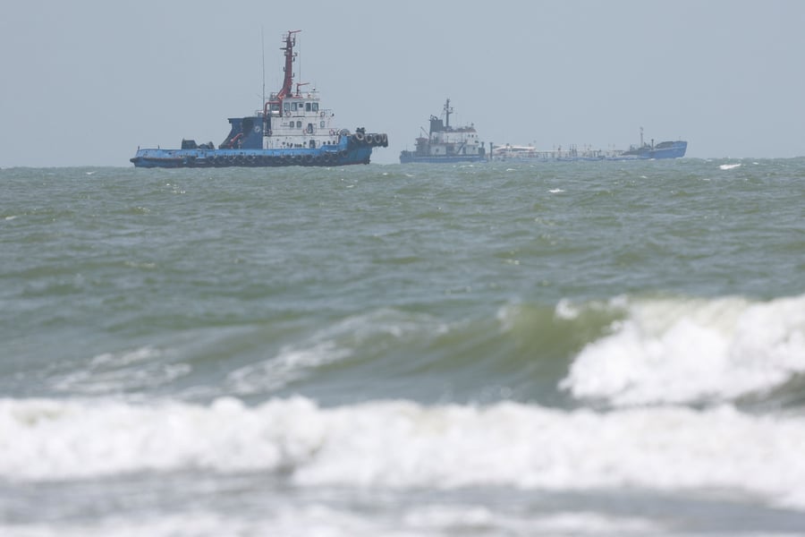 Vessels in the Strait of Hormuz near the coast of Bandar Abbas Iran August 2026