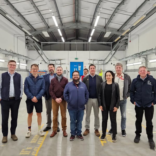 TAE Technologies team with UKAEA officials at Culham Campus nuclear fusion facility