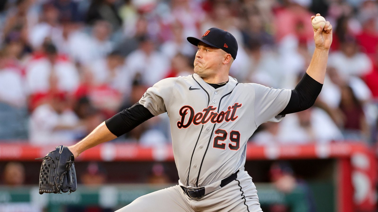 Tarik Skubal pitching for the Detroit Tigers before his blockbuster trade to the Los Angeles Dodgers at the 2026 MLB deadline