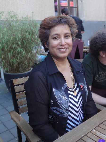 Portrait of the writer Taslima Nasrin taken in the Netherlands in 2012