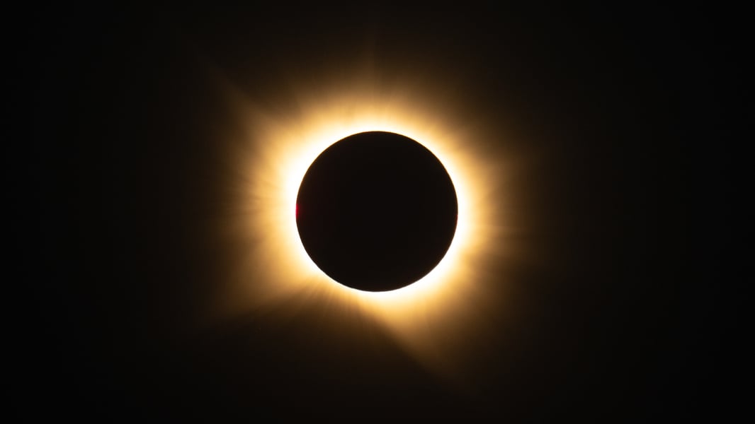 NASA photograph of the total solar eclipse over Spain on August 12 2026 showing solar corona