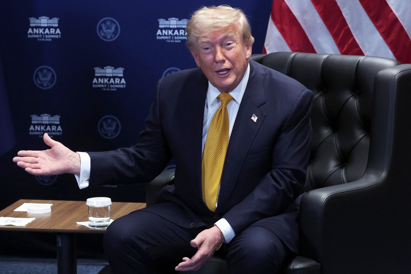 US President Donald Trump at NATO summit in Ankara demanding the United States take over Greenland