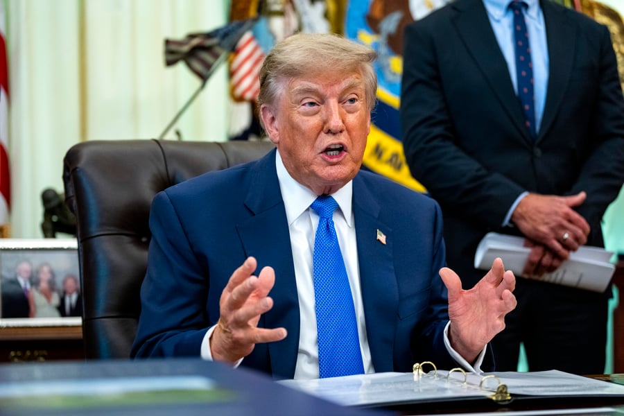 President Donald Trump whose USPS mail-in voting executive order was blocked nationwide by a federal judge ahead of the 2026 midterms