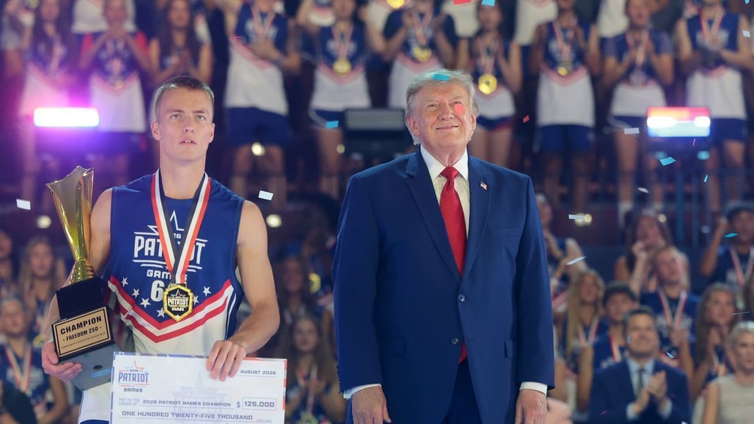 President Donald Trump at 2026 Patriot Games SPIRE Academy Geneva Ohio