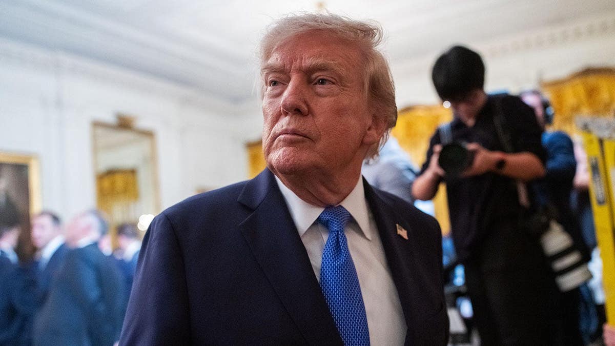 President Donald Trump at the White House during the Senate August recess period