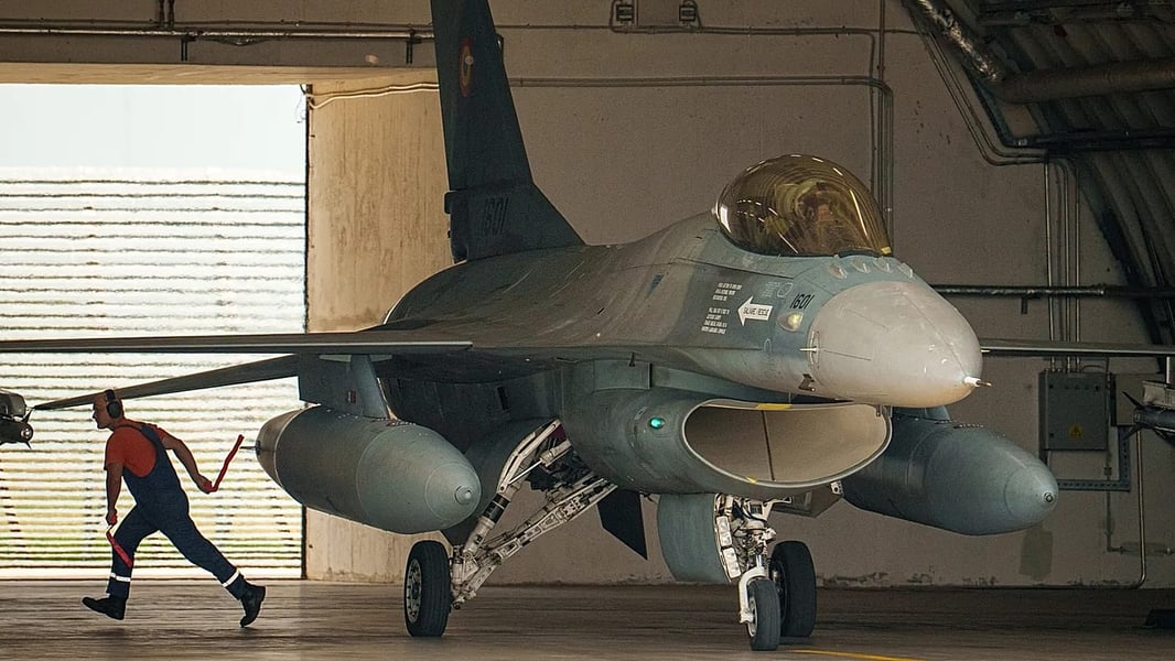 Romanian F-16 fighter jets deployed for NATO air policing over Black Sea during Ukraine war