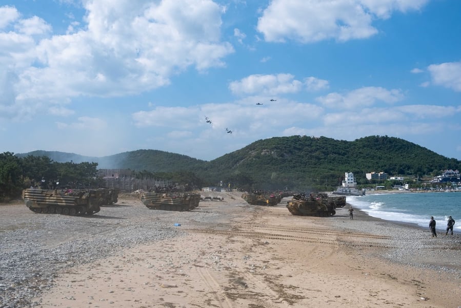 US South Korea joint amphibious assault rehearsal Ssangyong exercise Pohang South Korea 2024