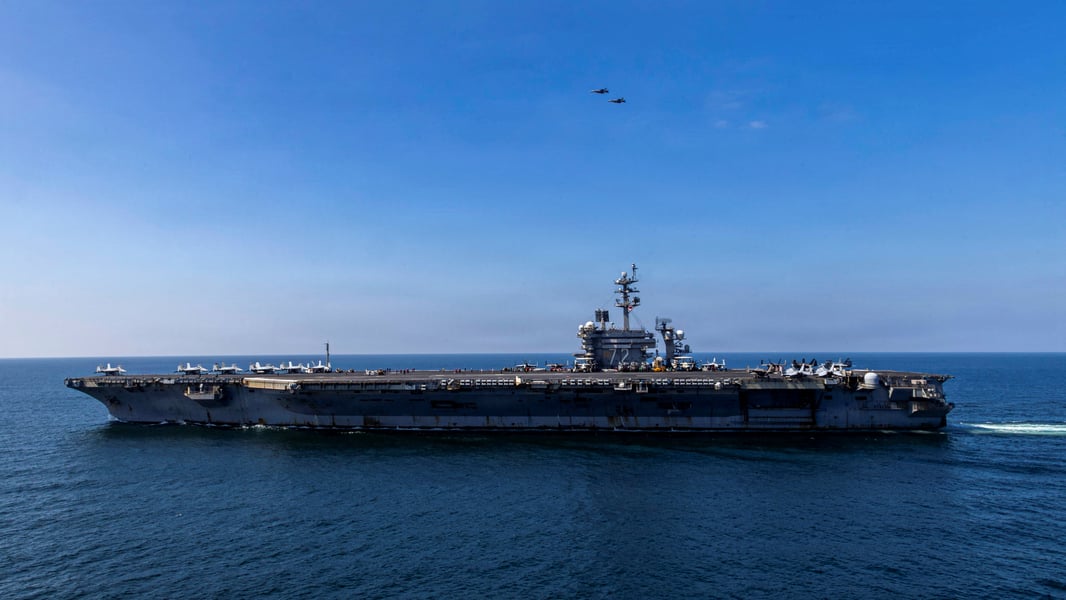 The US Navy aircraft carrier USS Abraham Lincoln at sea during the 2026 Iran war
