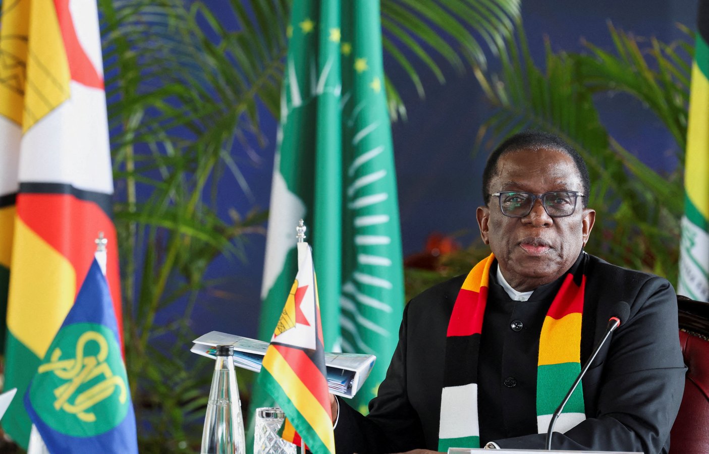 Zimbabwe President Emmerson Mnangagwa at Heads of State meeting in Nairobi with regional leaders
