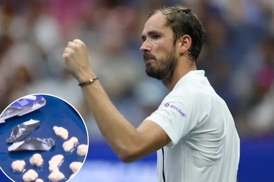 Daniil Medvedev during his 2026 US Open second round victory over Sebastian Gorzny at Louis Armstrong Stadium