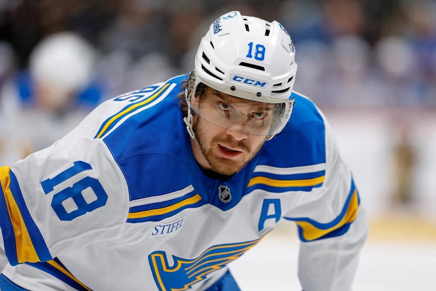 Robert Thomas wearing St. Louis Blues jersey named 25th captain in franchise history 2026