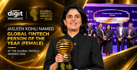 Digit Insurance MD & CEO Jasleen Kohli Named Global Fintech Person of the Year – Female at 2026 Awards