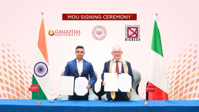 Galgotias University Deepens European Outreach with Italy’s University of Milano-Bicocca Partnership