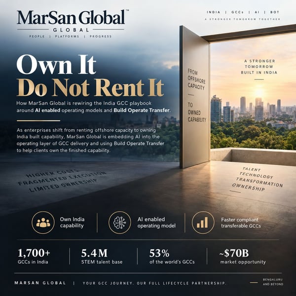 How MarSan Global is rewiring the India GCC playbook around AI enabled operating models and Build Operate Transfer