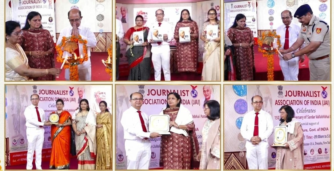 Journalist Association of India Commemorates 150th Birth Anniversary of Bharat Ratna Sardar Vallabhbhai Patel with Grand Inter-School Cultural and Educational Programme