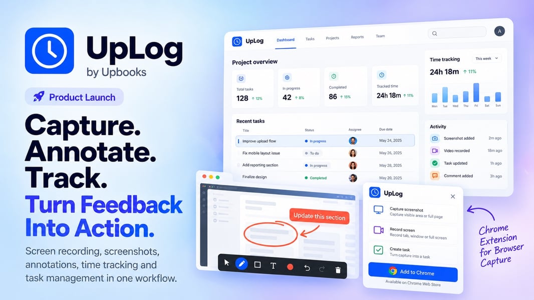 UpLog by Upbooks: Scrrum Labs’ New Tool Brings Screen Recording, Annotation and Task Tracking Together