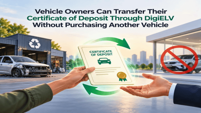 Vehicle Owners Can Transfer Their Certificate of Deposit Without Buying a New Car Through DigiELV