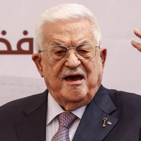 Palestinian President Mahmoud Abbas addresses the UN General Assembly via video link in 2026