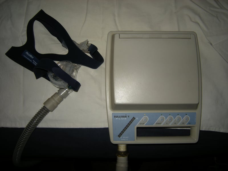 A CPAP continuous positive airway pressure machine the standard treatment for obstructive sleep apnea before pill alternatives