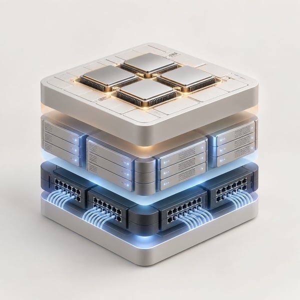 Alibaba Cloud Apsara Supernode server stack integrating Zhenwu V900 AI chips for 500,000-unit cluster training
