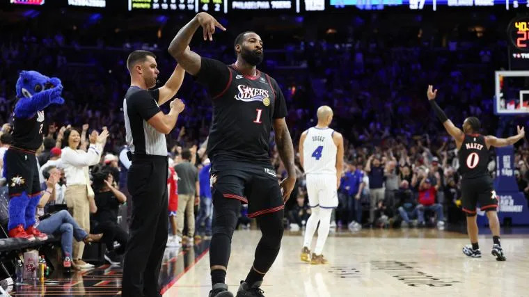 Andre Drummond during his time with the Philadelphia 76ers before signing with the New York Knicks as backup center